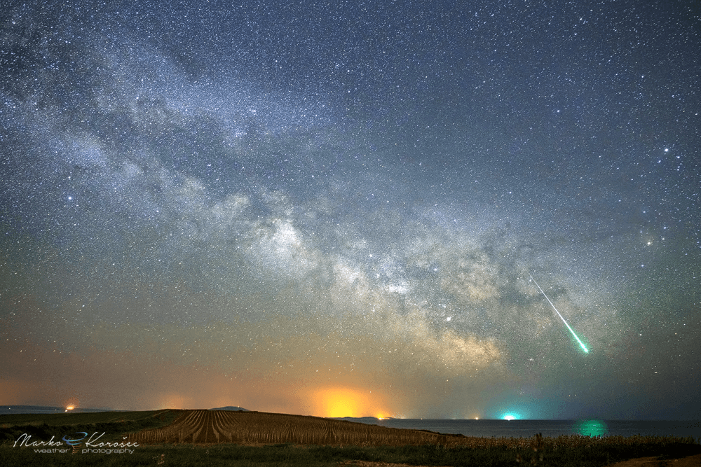 Beautiful night sky landscape